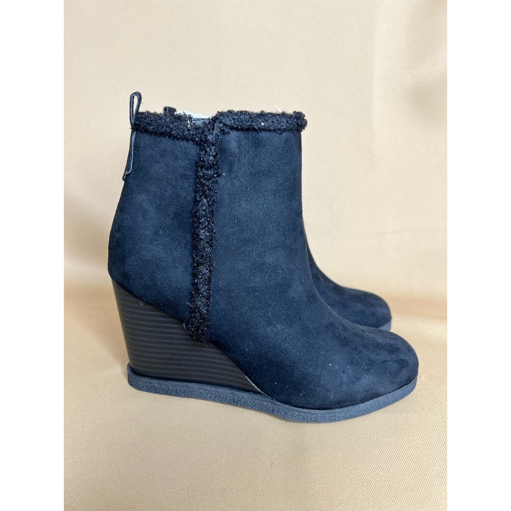 Sun + Stone Navy Ankle Boots